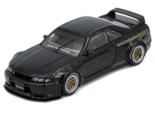 Nissan Skyline GT-R (BCNR33) RHD (Right Hand Drive) "Pandem - Rocket Bunny" Black 1/64 Diecast Model Car by Inno Models Cartsfy Inc.