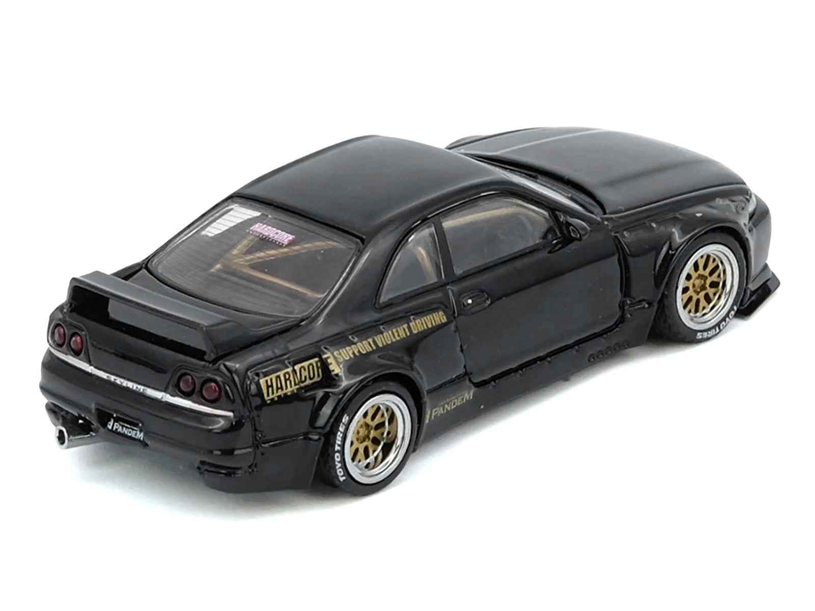 Nissan Skyline GT-R (BCNR33) RHD (Right Hand Drive) "Pandem - Rocket Bunny" Black 1/64 Diecast Model Car by Inno Models Cartsfy Inc.