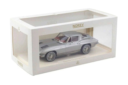 Norev 1963 Chevy Corvette C2 Stingray Sebring Silver 1:18 STM Diecast Default Title Default Title-