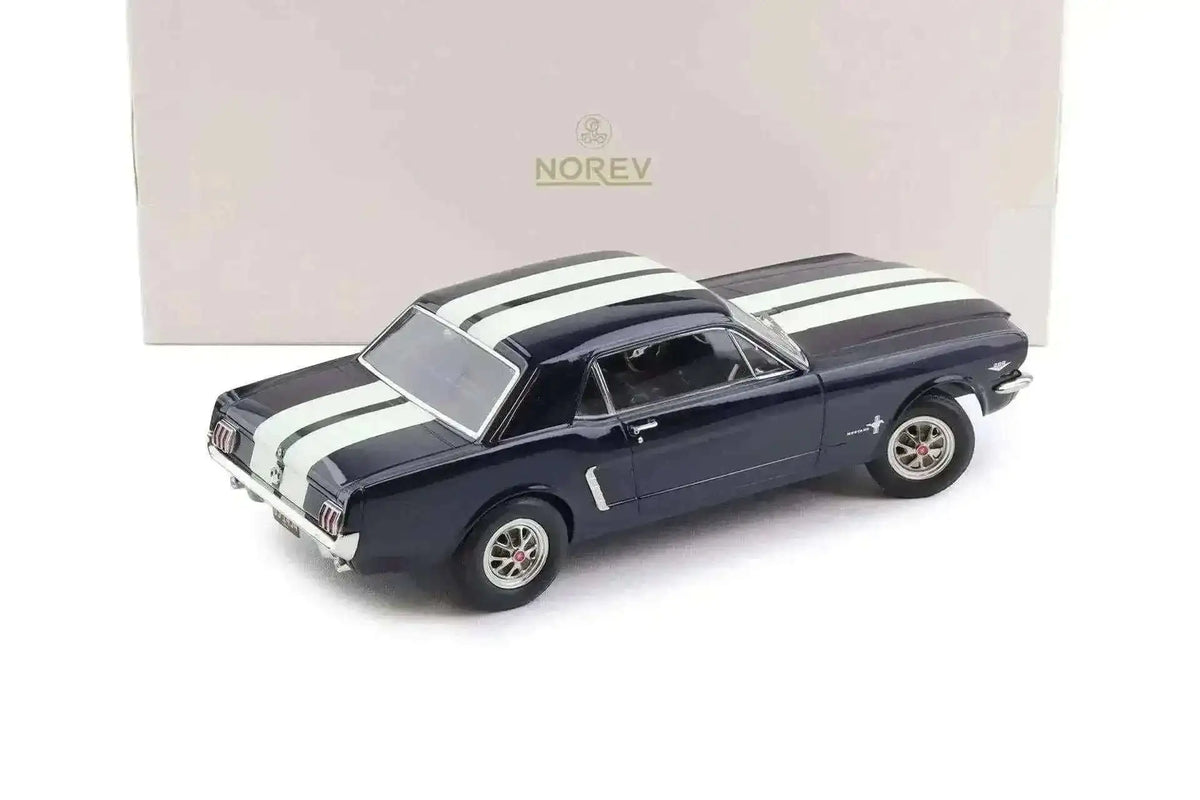 Norev 1965 Ford Mustang Hardtop Coupe Nightmist Blue Metallic 1:18 Cartsfy Inc.