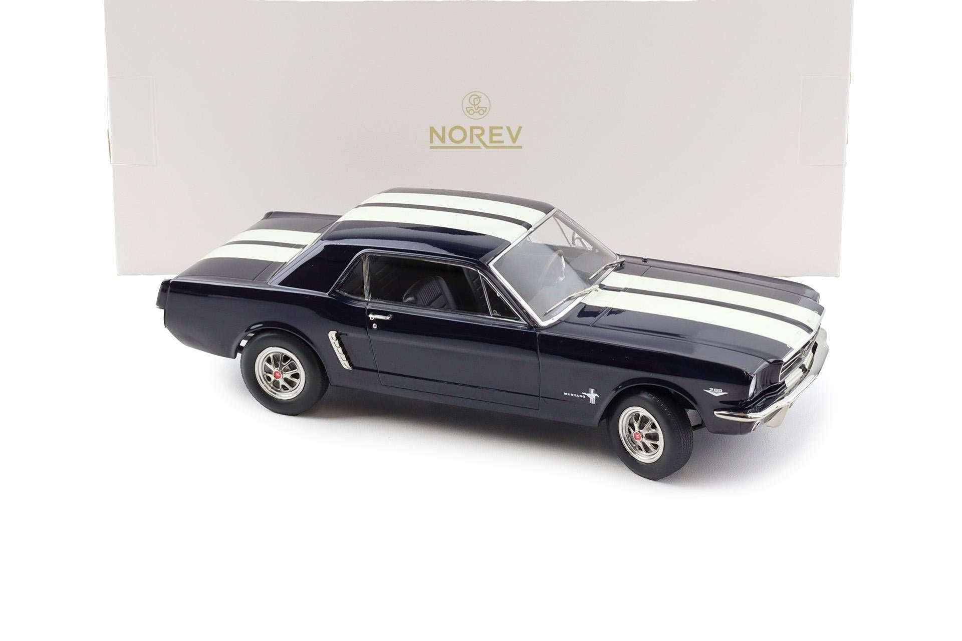 Norev 1965 Ford Mustang Hardtop Coupe Nightmist Blue Metallic 1:18 STM Diecast Default Title Default Title-