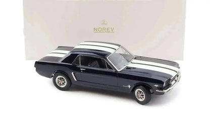 Norev 1965 Ford Mustang Hardtop Coupe Nightmist Blue Metallic 1:18 Cartsfy Inc.