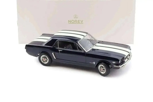 Norev 1965 Ford Mustang Hardtop Coupe Nightmist Blue Metallic 1:18 Cartsfy Inc.