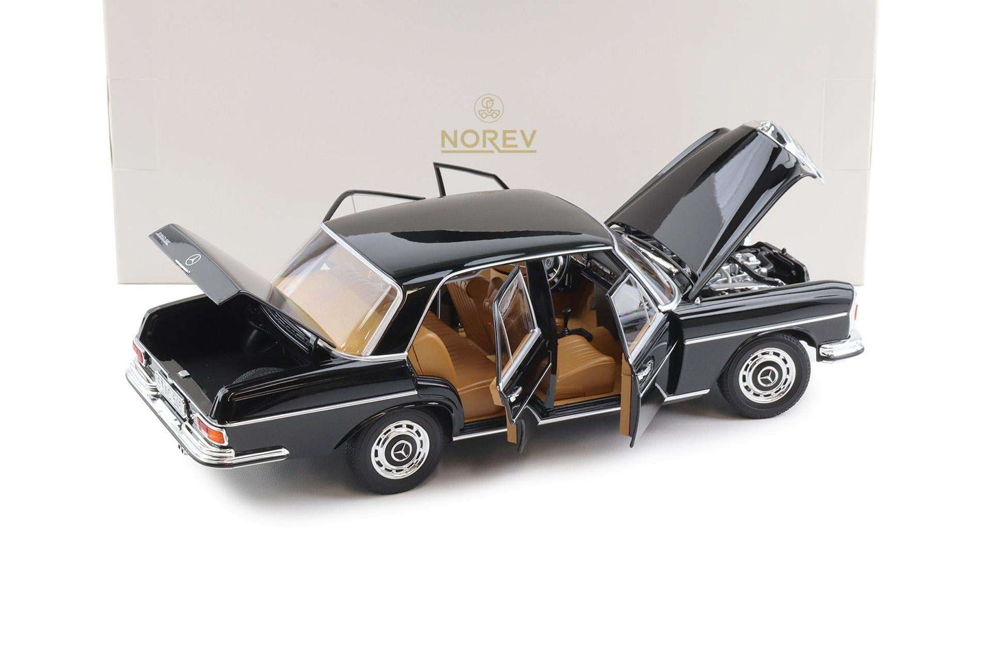 Norev 1968 Mercedes-Benz 280 SE W108 Black 1:18 Cartsfy Inc.