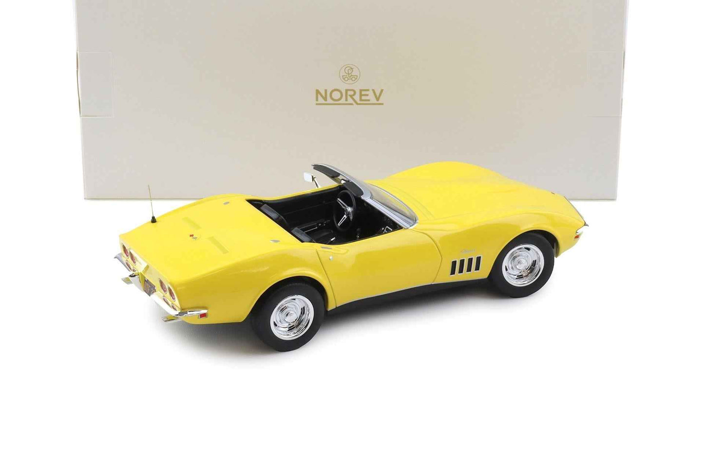Norev 1969 Chevy Corvette C3 Convertible Daytona Yellow 1:18 Cartsfy Inc.