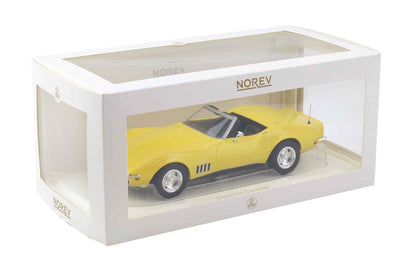 Norev 1969 Chevy Corvette C3 Convertible Daytona Yellow 1:18 Cartsfy Inc.