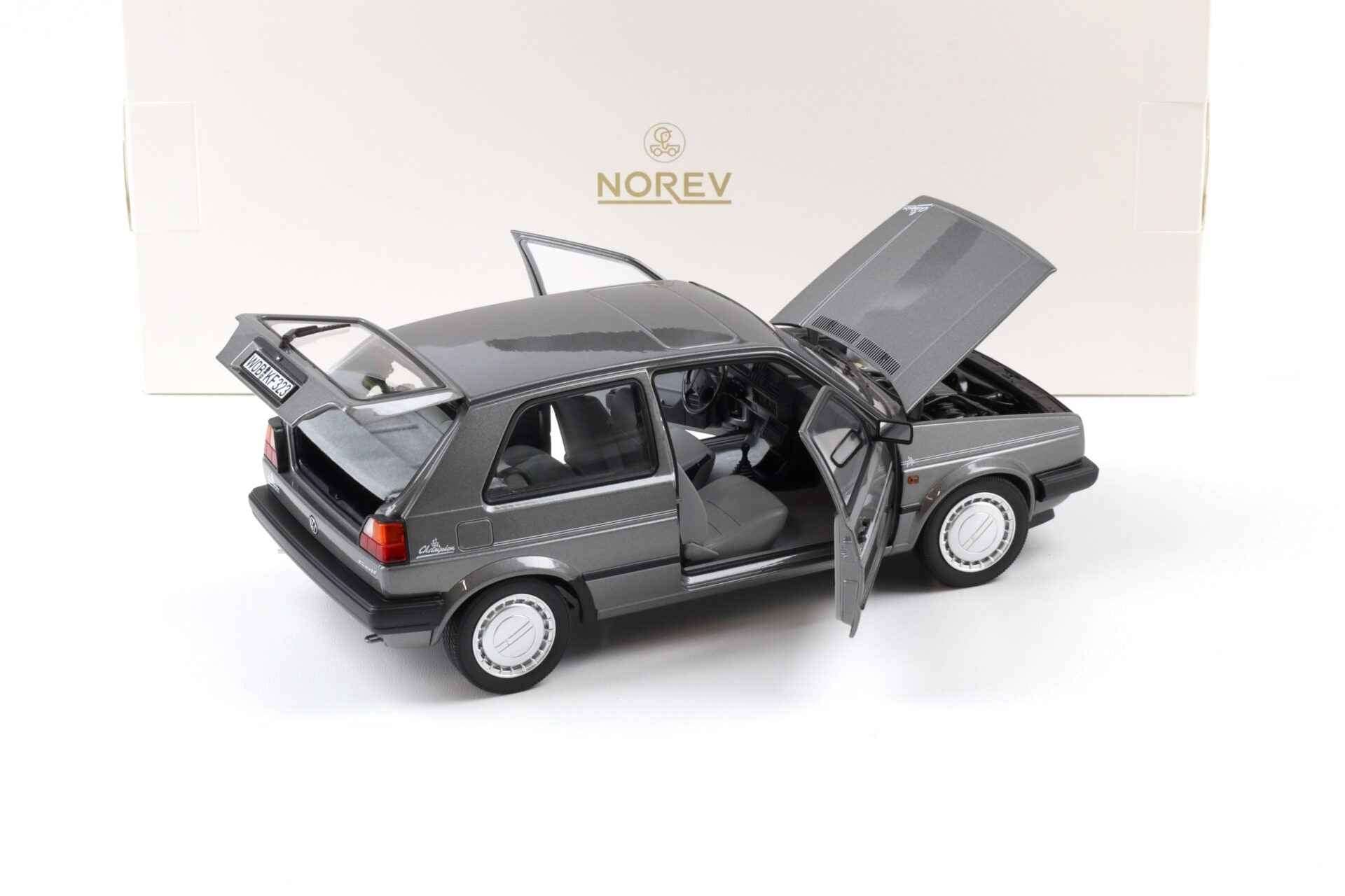 Norev 1989 VW Golf MK II Champion Grey Metallic 1:18 STM Diecast Default Title Default Title-