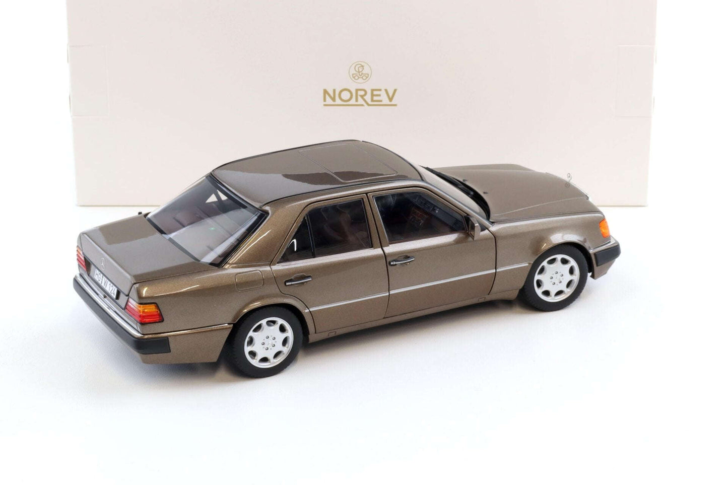 Norev 1990 Mercedes-Benz E Class 500E (W124) Impala Brown Metallic 1:18 Cartsfy Inc.