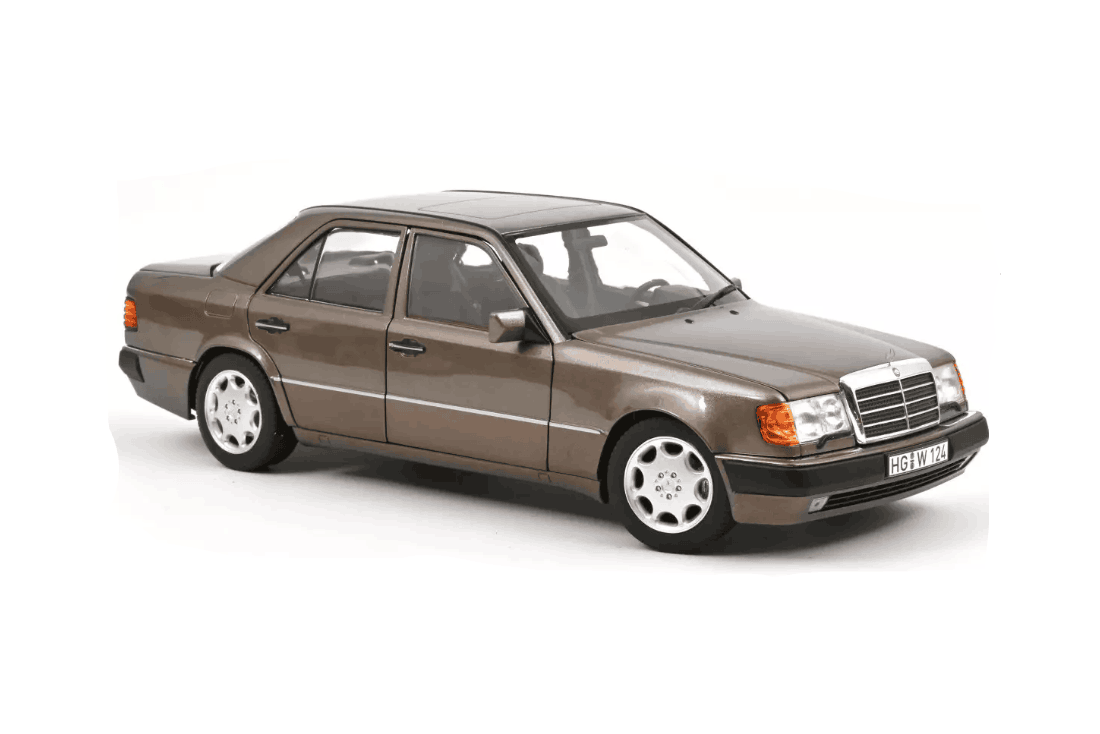 Norev 1990 Mercedes-Benz E Class 500E (W124) Impala Brown Metallic 1:18 Cartsfy Inc.