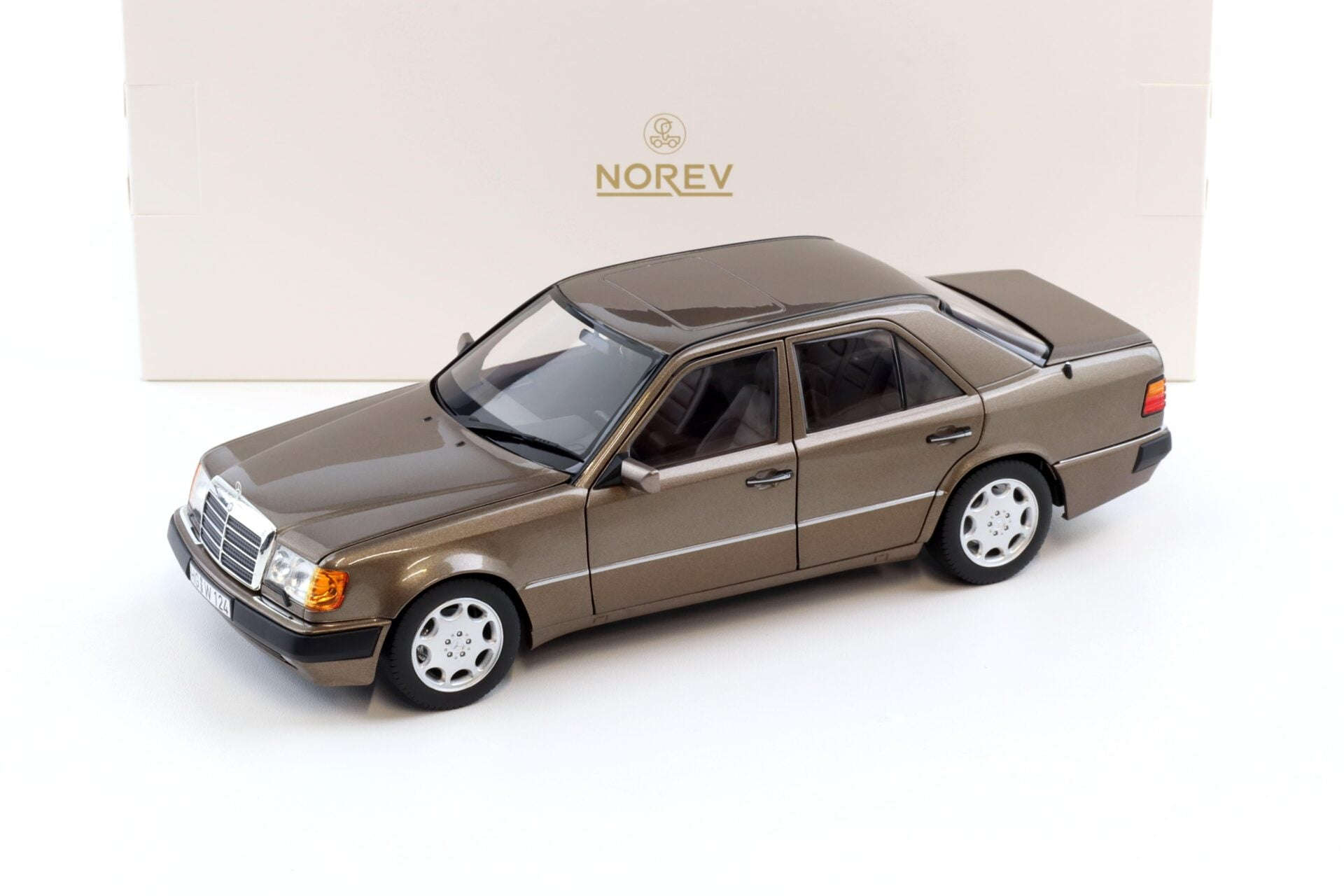 Norev 1990 Mercedes-Benz E Class 500E (W124) Impala Brown Metallic 1:18 Cartsfy Inc.