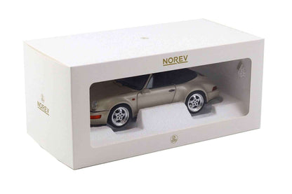 Norev 1992 Porsche 911 964 Carrera Turbo Look Cabriolet Zermatt Silver Metallic 1:18 STM Diecast Default Title Default Title-