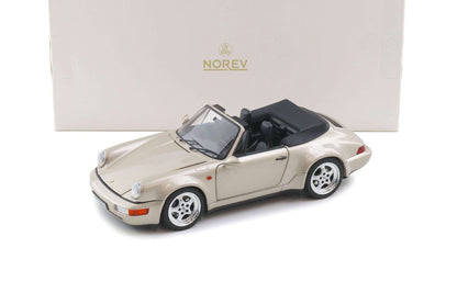 Norev 1992 Porsche 911 964 Carrera Turbo Look Cabriolet Zermatt Silver Metallic 1:18 STM Diecast Default Title Default Title-