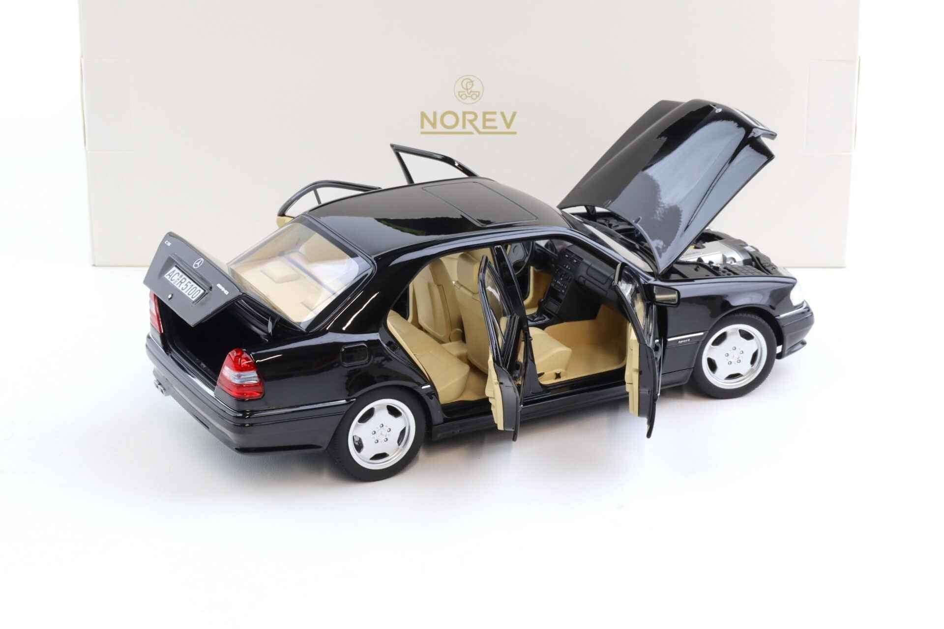 Norev 1993 Mercedes-Benz C36 AMG W202 Black 1:18 STM Diecast Default Title Default Title-
