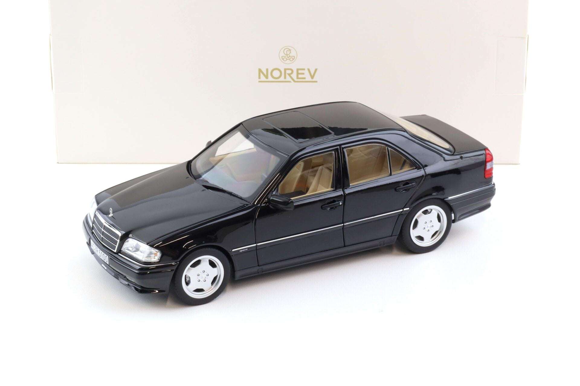 Norev 1993 Mercedes-Benz C36 AMG W202 Black 1:18 STM Diecast Default Title Default Title-