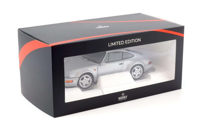 Limited edition model car box with silver Porsche 911 die-cast inside and display window