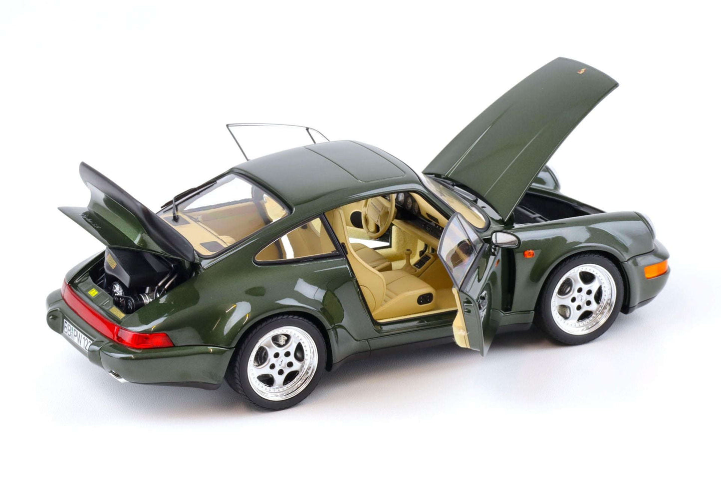 Norev 1993 Porsche 911 964 Turbo 3.6 Coupe Oak Metallic Green 1:18 Cartsfy Inc.
