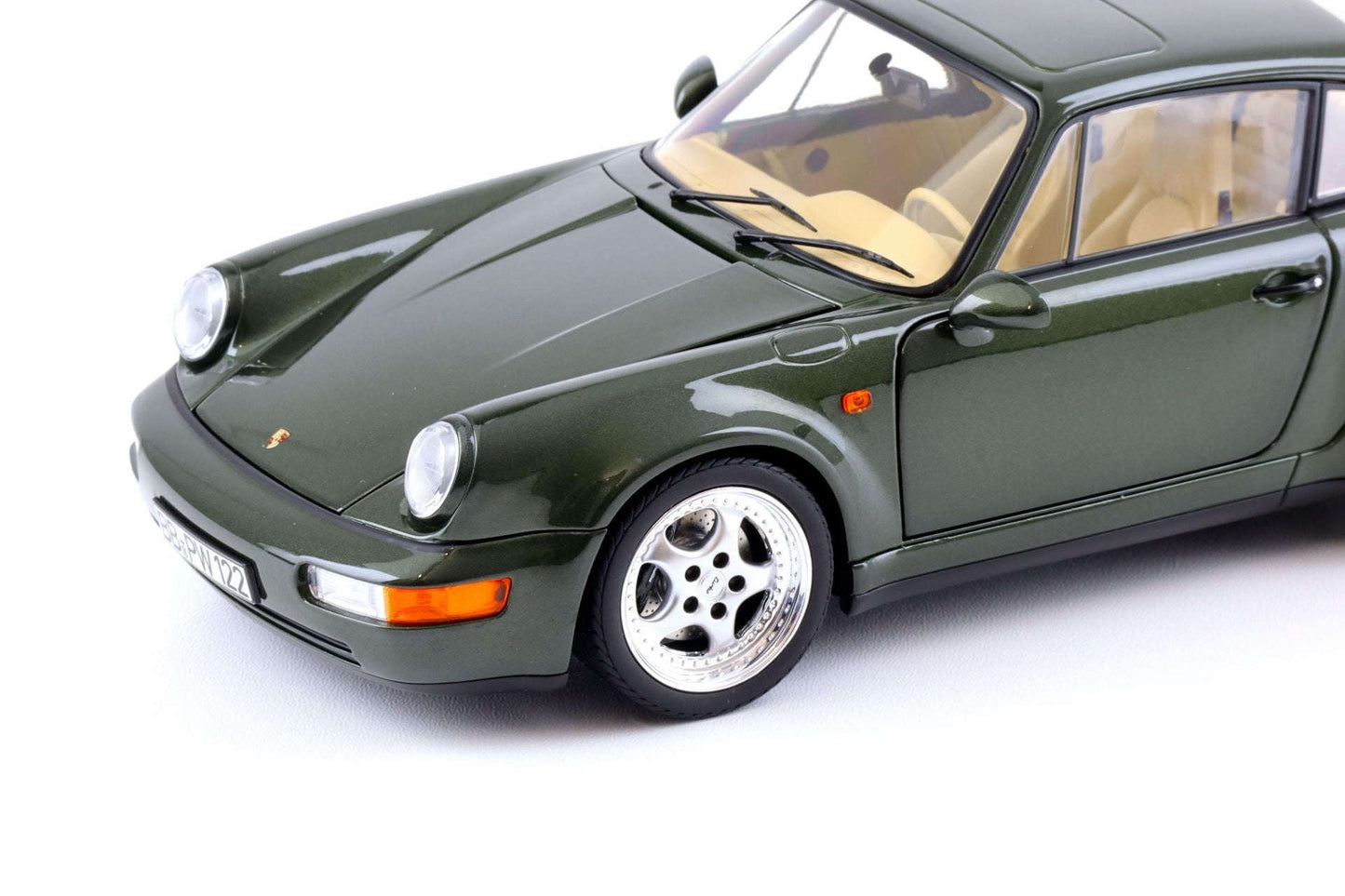 Norev 1993 Porsche 911 964 Turbo 3.6 Coupe Oak Metallic Green 1:18 Cartsfy Inc.