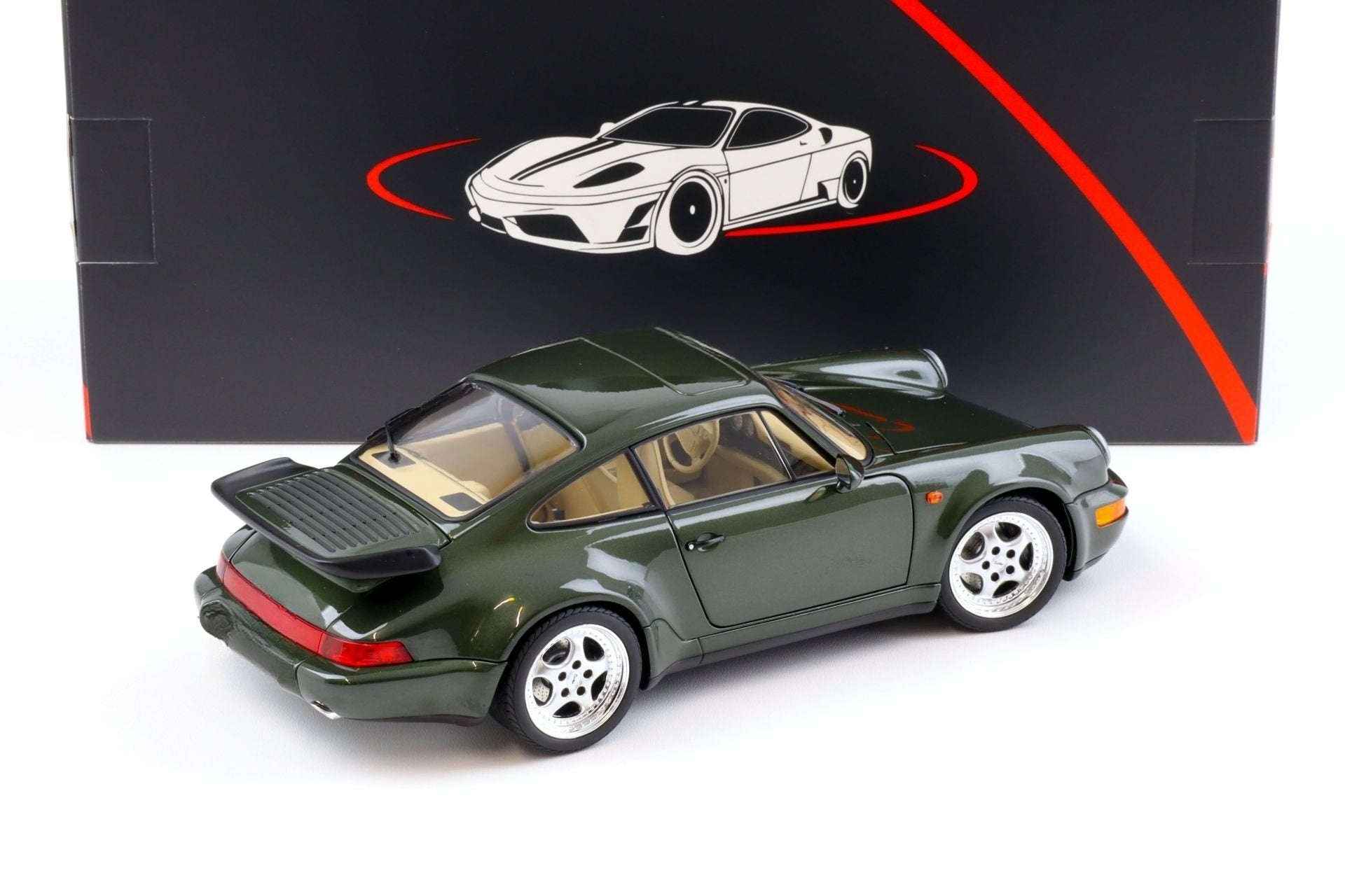 Norev 1993 Porsche 911 964 Turbo 3.6 Coupe Oak Metallic Green 1:18