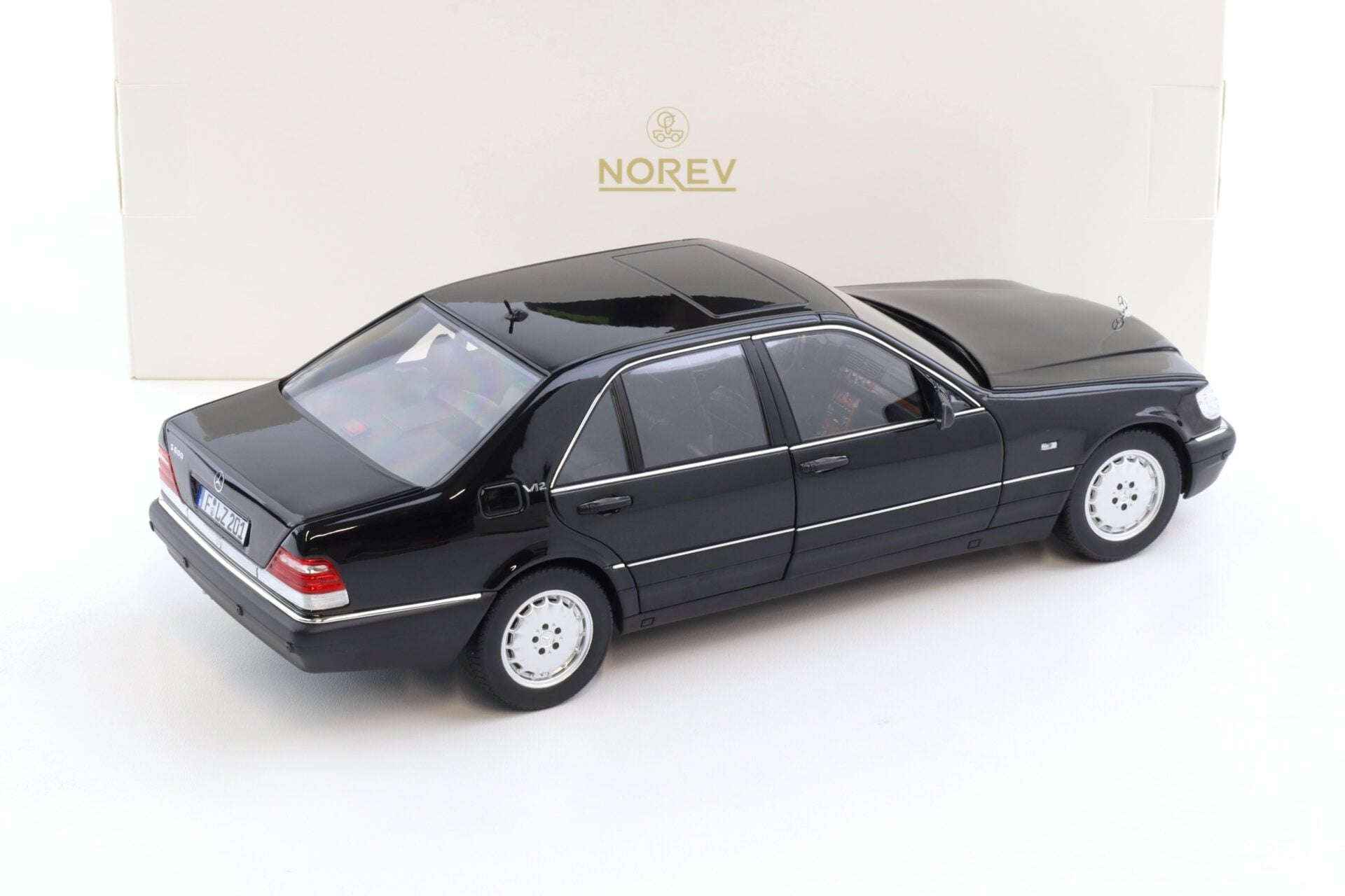 Norev 1997 Mercedes-Benz S600 S-Class (W140) Black 1:18 Cartsfy Inc.