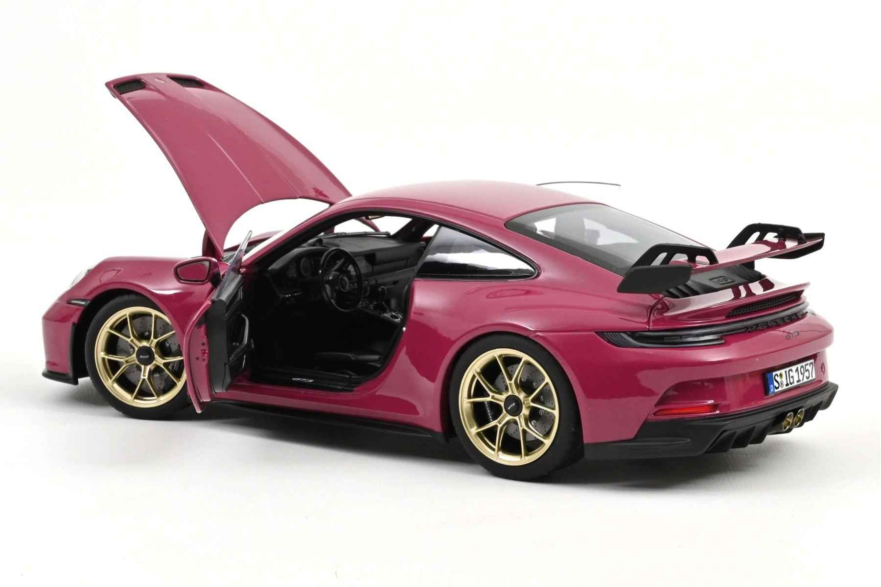 Norev 2021 Porsche 911 992 GT3 Ruby Star Neo w/ Gold Wheels 1:18 STM Diecast Default Title Default Title-