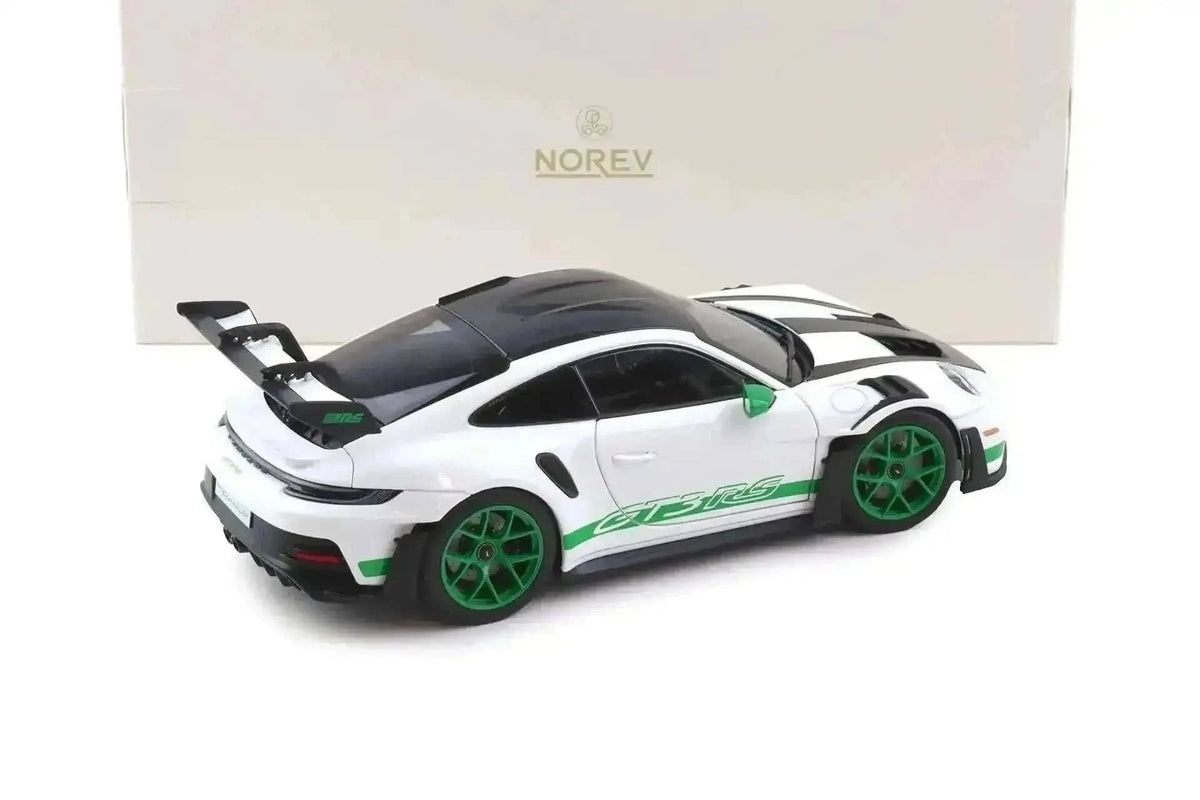 Norev 2022 Porsche 911 992 GT3 RS Weissach Package Tribute Edition White w/ Green 1:18 Cartsfy Inc.