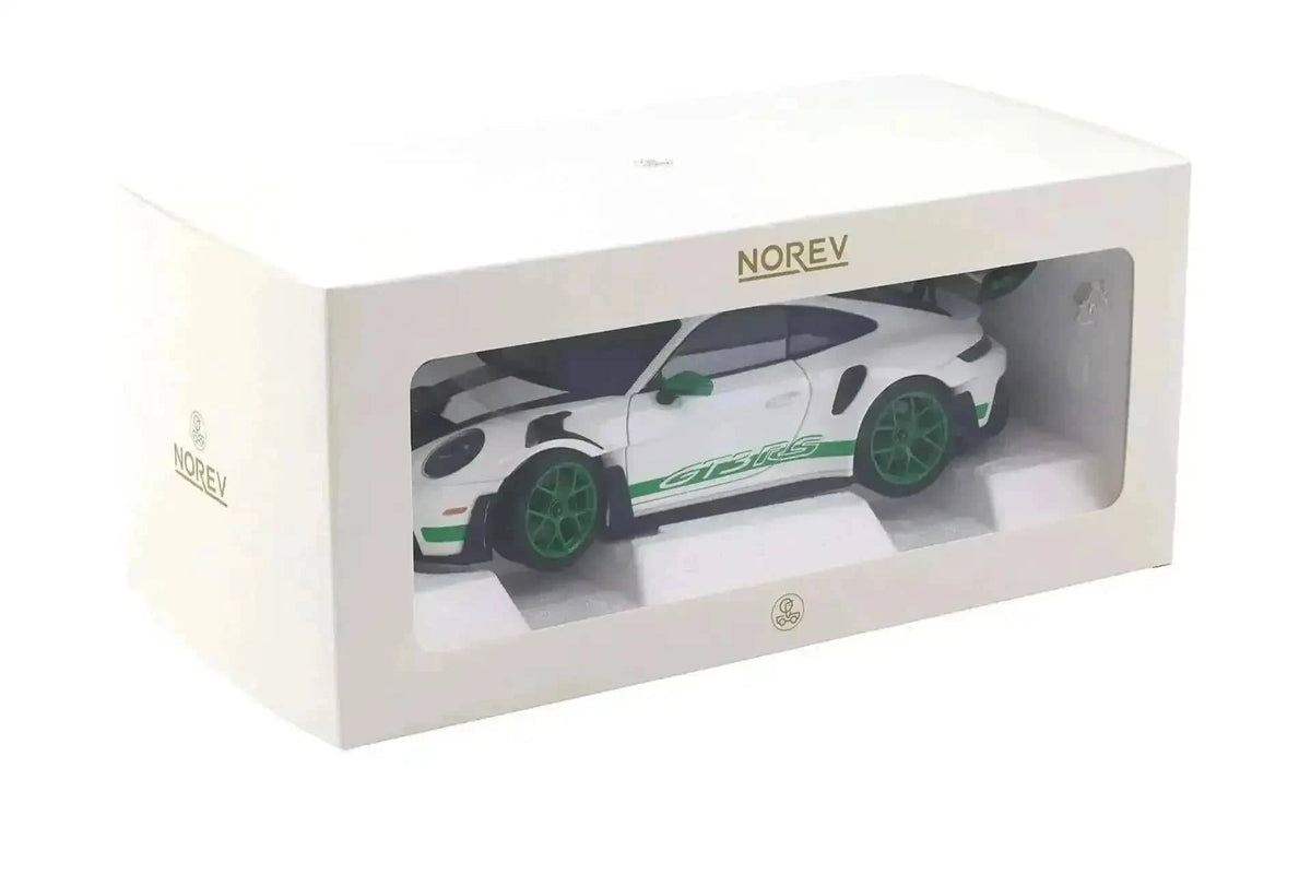 Norev 2022 Porsche 911 992 GT3 RS Weissach Package Tribute Edition White w/ Green 1:18 Cartsfy Inc.