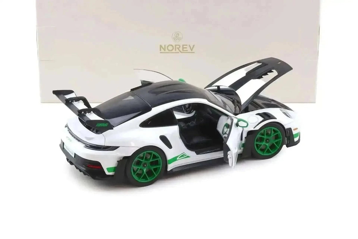 Norev 2022 Porsche 911 992 GT3 RS Weissach Package Tribute Edition White w/ Green 1:18 Cartsfy Inc.