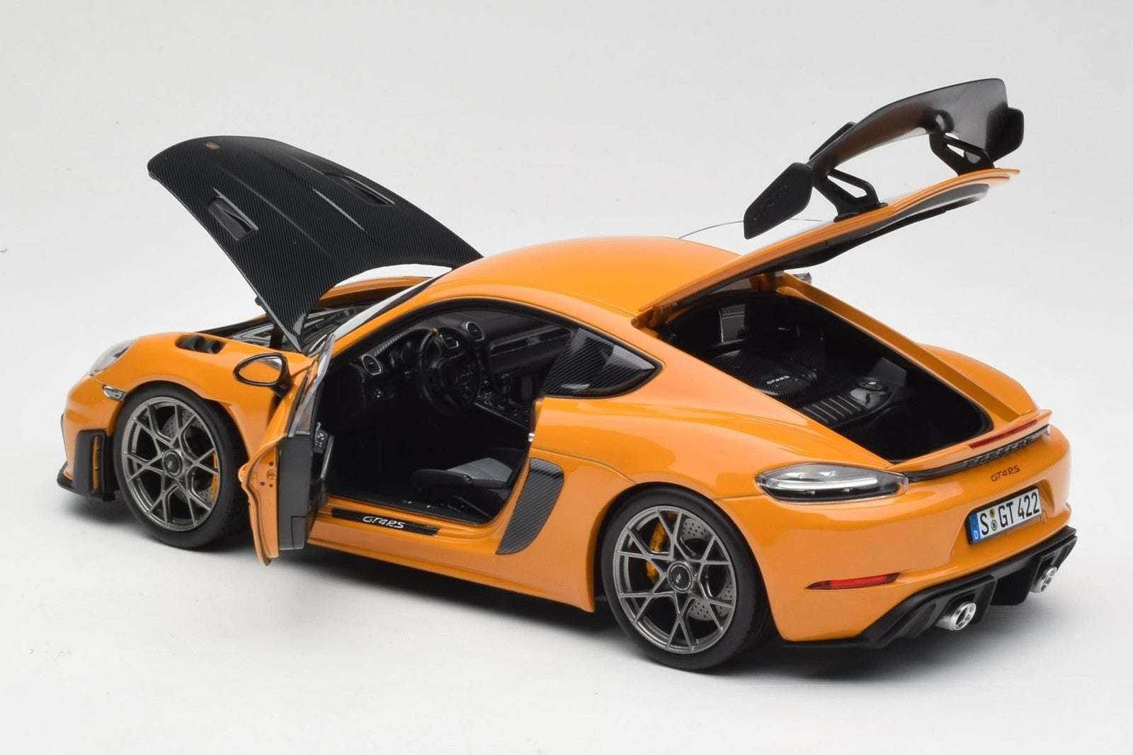 Norev 2023 Porsche 718 Cayman GT4 RS w/ Weissach Package Bahama Yellow 1:18 Cartsfy Inc.