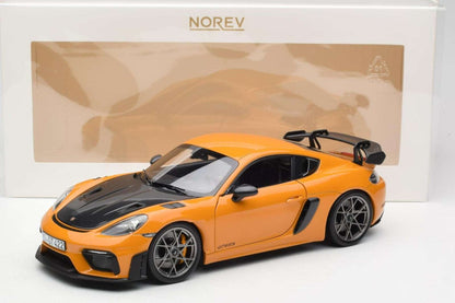 Norev 2023 Porsche 718 Cayman GT4 RS w/ Weissach Package Bahama Yellow 1:18 Cartsfy Inc.