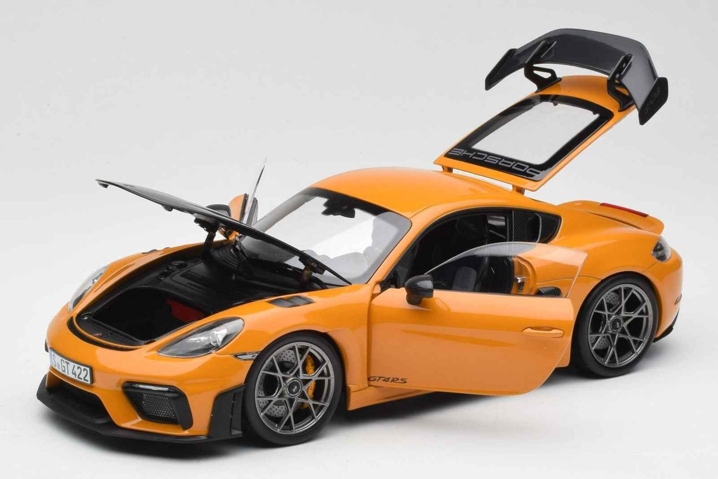Norev 2023 Porsche 718 Cayman GT4 RS w/ Weissach Package Bahama Yellow 1:18 Cartsfy Inc.
