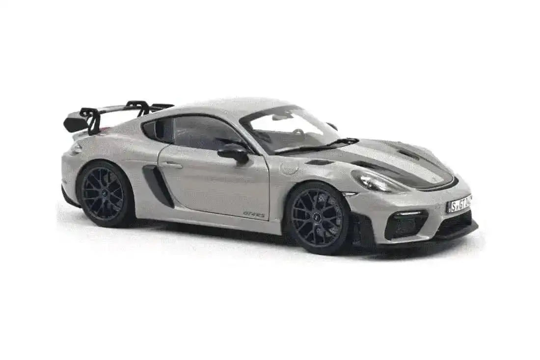 Norev 2023 Porsche 718 Cayman GT4 RS w/ Weissach Package Chalk w/ Blue Wheels 1:18 Cartsfy Inc.