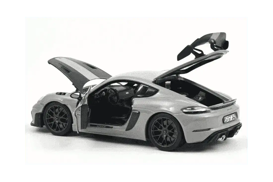 Norev 2023 Porsche 718 Cayman GT4 RS w/ Weissach Package Chalk w/ Blue Wheels 1:18 Cartsfy Inc.