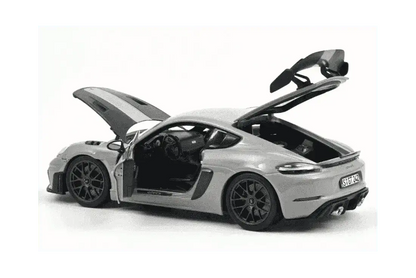 Norev 2023 Porsche 718 Cayman GT4 RS w/ Weissach Package Chalk w/ Blue Wheels 1:18 Cartsfy Inc.