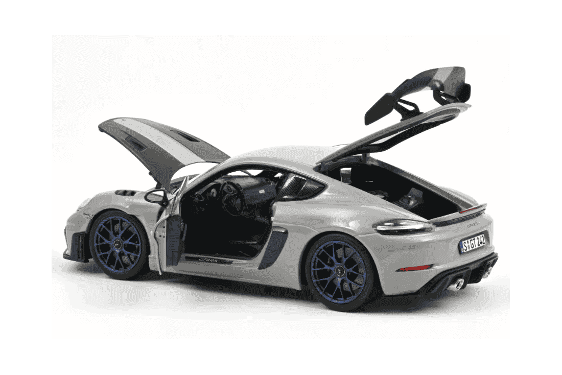 Norev 2023 Porsche 718 Cayman GT4 RS w/ Weissach Package Chalk w/ Blue Wheels 1:18 STM Diecast Default Title Default Title-