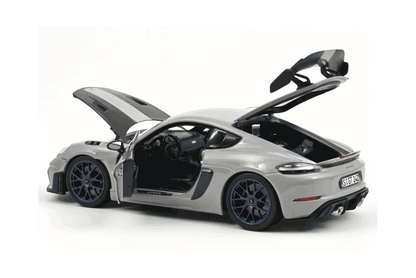 Norev 2023 Porsche 718 Cayman GT4 RS w/ Weissach Package Chalk w/ Blue Wheels 1:18 STM Diecast Default Title Default Title-