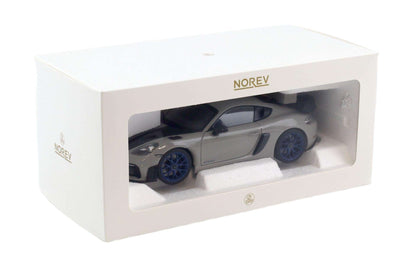 Norev 2023 Porsche 718 Cayman GT4 RS w/ Weissach Package Chalk w/ Blue Wheels 1:18 STM Diecast Default Title Default Title-