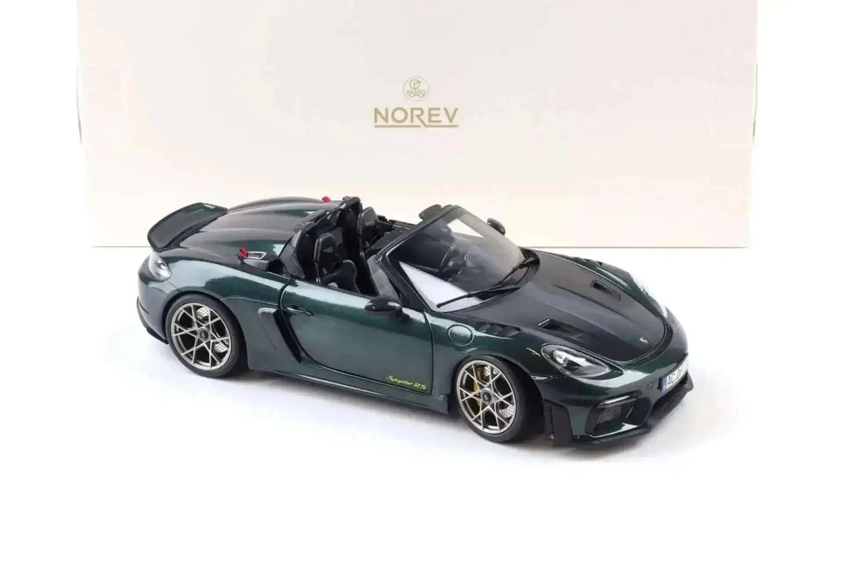 Norev 2023 Porsche 718 Spyder RS w/ Weissach Package Forest Green 1:18 Cartsfy Inc.