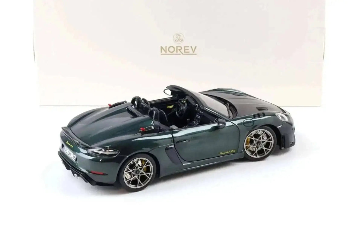 Norev 2023 Porsche 718 Spyder RS w/ Weissach Package Forest Green 1:18 Cartsfy Inc.