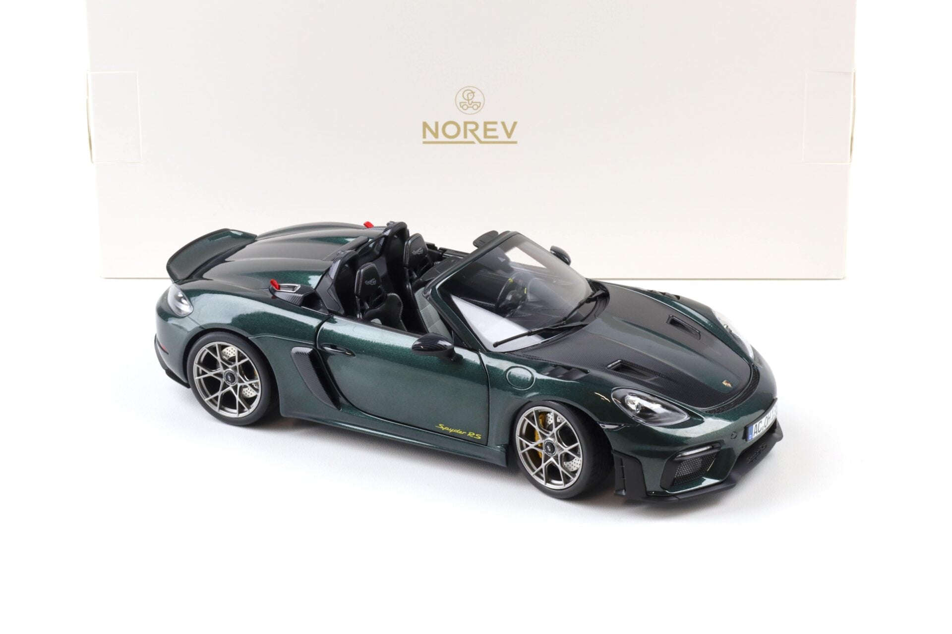 Norev 2023 Porsche 718 Spyder RS w/ Weissach Package Forest Green 1:18 STM Diecast Default Title Default Title-