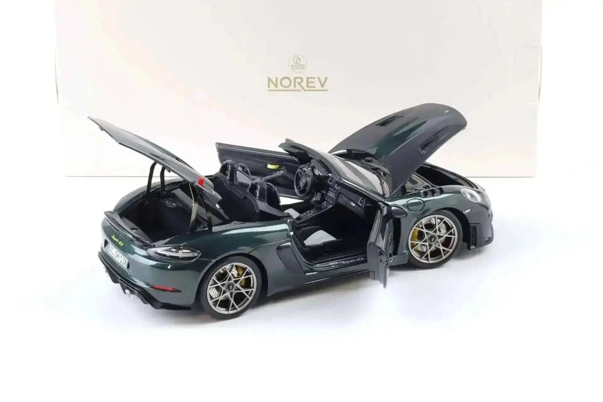 Norev 2023 Porsche 718 Spyder RS w/ Weissach Package Forest Green 1:18 Cartsfy Inc.