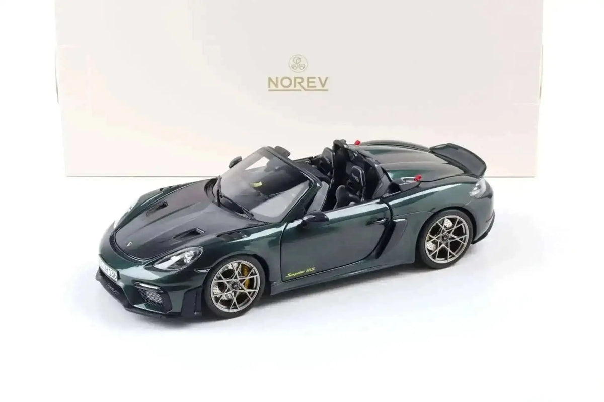 Norev 2023 Porsche 718 Spyder RS w/ Weissach Package Forest Green 1:18 Cartsfy Inc.
