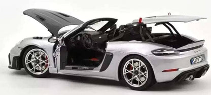 Norev 2023 Porsche 718 Spyder RS w/ Weissach Package GT Silver Metallic 1:18 STM Diecast Default Title Default Title-