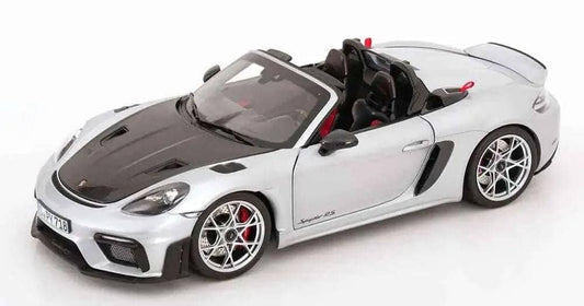 Norev 2023 Porsche 718 Spyder RS w/ Weissach Package GT Silver Metallic 1:18 STM Diecast Default Title Default Title-
