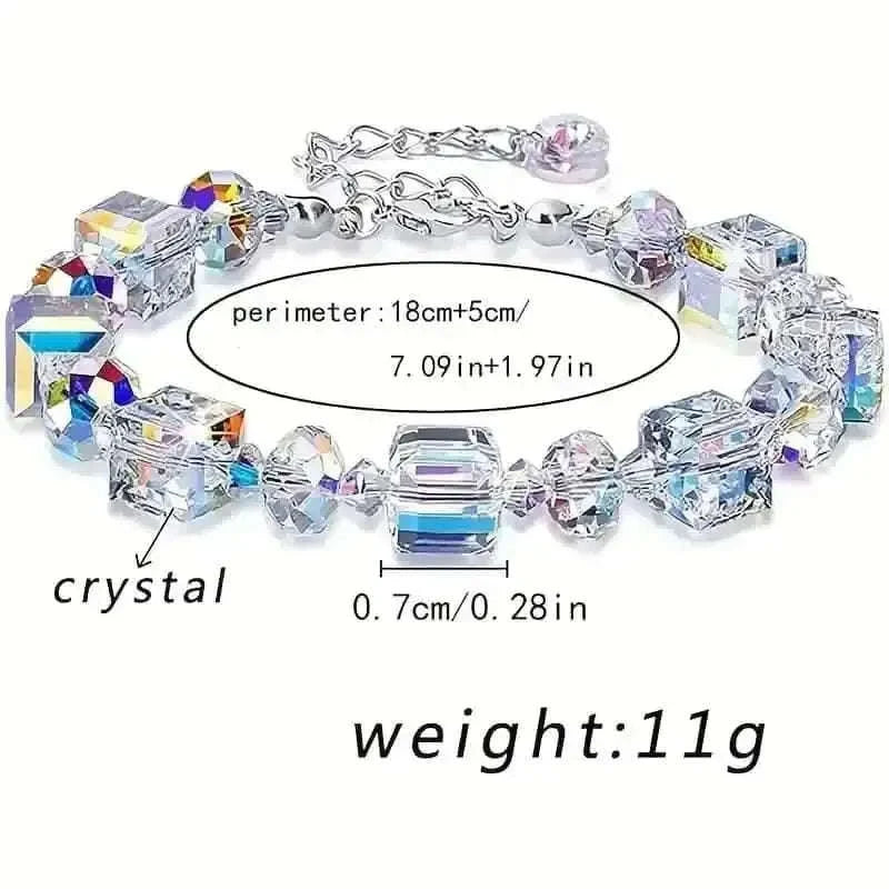 Northern Lights Artificial Crystal Bracelet 7"+ 2" Extension Chain Cartsfy Inc.