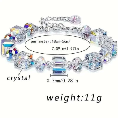 Northern Lights Artificial Crystal Bracelet 7"+ 2" Extension Chain Cartsfy Inc.