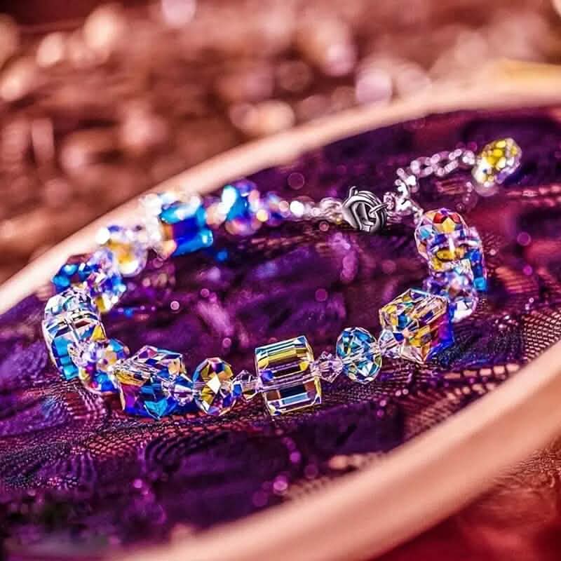Northern Lights Artificial Crystal Bracelet 7"+ 2" Extension Chain Cartsfy Inc.