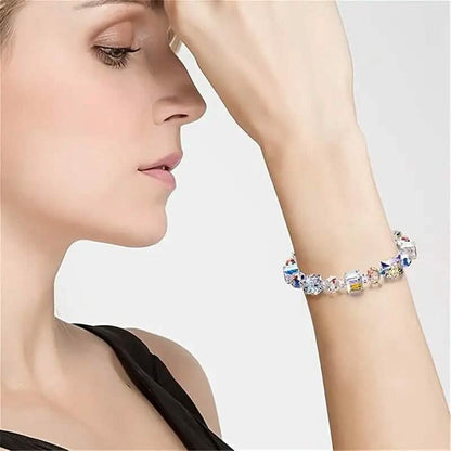 Northern Lights Artificial Crystal Bracelet 7"+ 2" Extension Chain Cartsfy Inc.