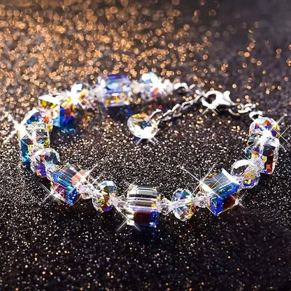 Northern Lights Artificial Crystal Bracelet 7"+ 2" Extension Chain Cartsfy Inc.