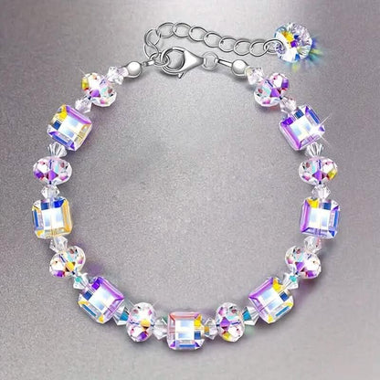 Northern Lights Artificial Crystal Bracelet 7"+ 2" Extension Chain - Cartsfy Inc.