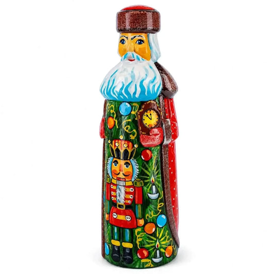 Nutcracker on Christmas Tree Hand Carved Wooden Santa Figurine 7.25 Inches Cartsfy Inc.